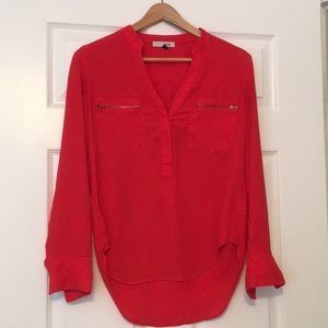 Mnk casual red blouse. Size S.
